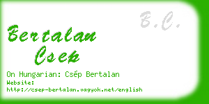 bertalan csep business card