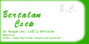 bertalan csep business card